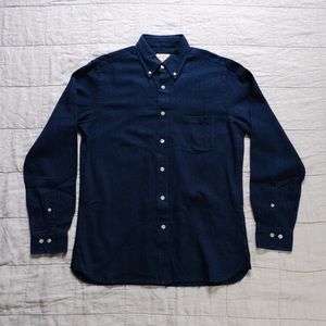 Brooks Brothers Red Fleece Textured Indigo Shirt